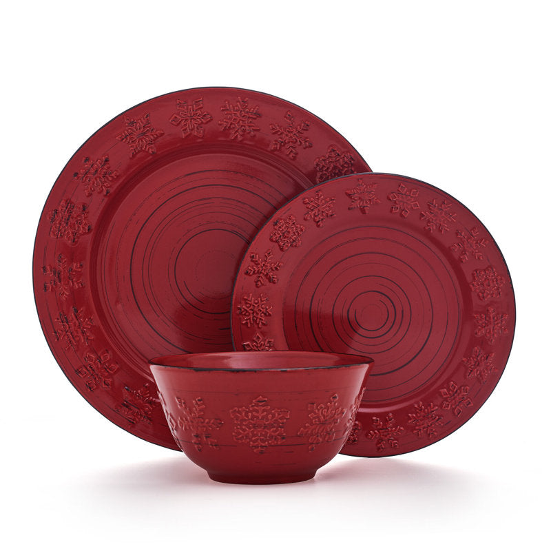 Pfaltzgraff Trellis 12-Piece Stoneware Dinnerware Set, Service for 4