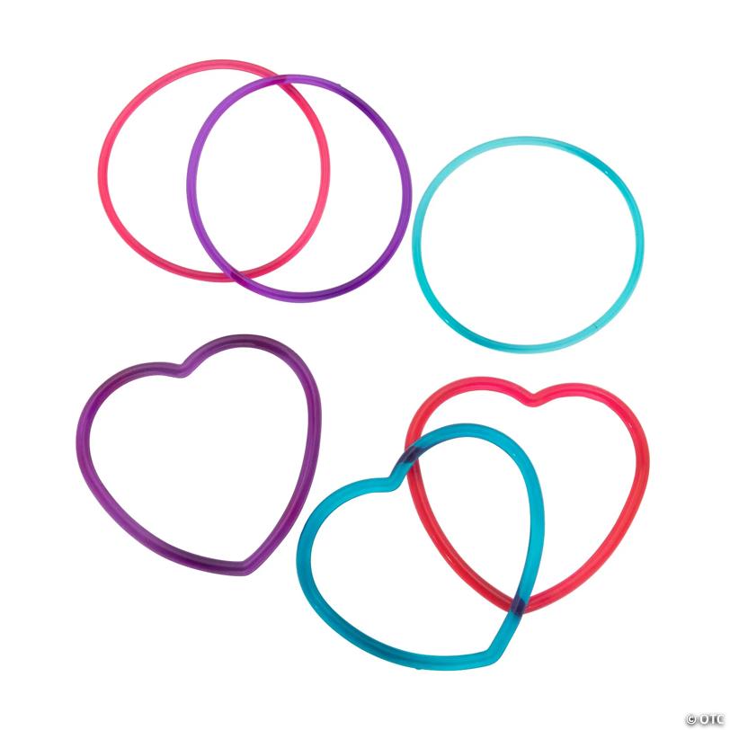 Plastic Bangle Bracelets - 24 Pc.