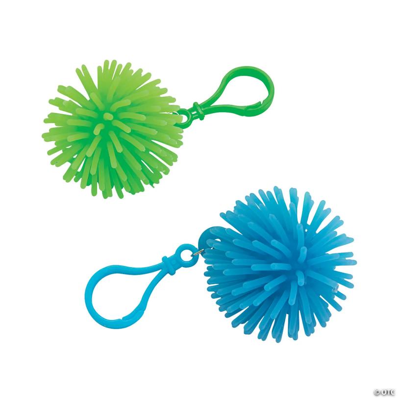 Porcupine Ball Backpack Clips - 12 Pc.