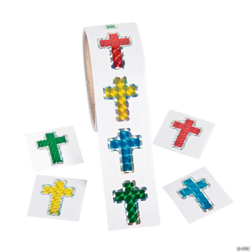 Prism Cross Sticker Roll - 100 Pc. | USA Decoration®