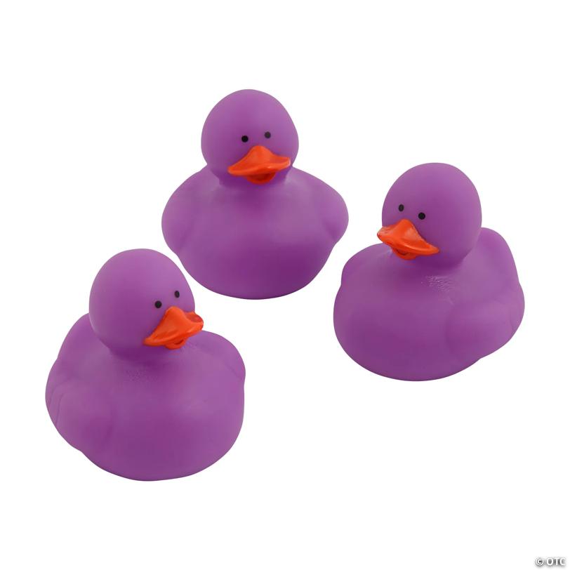 Purple Rubber Ducks - 12 Pc.