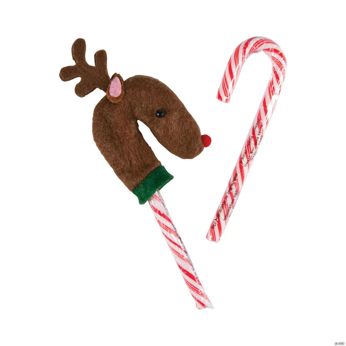 Twelve reindeer candy cane covers