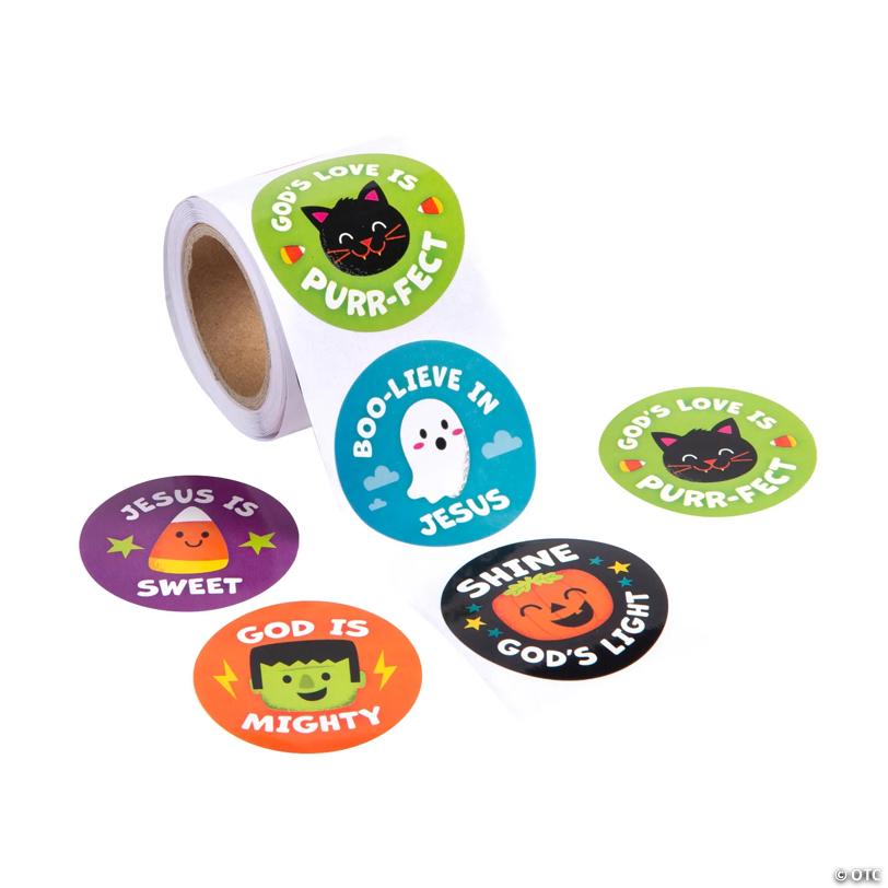 Religious Halloween Sticker Roll - 100 Pc. | USA Decoration®