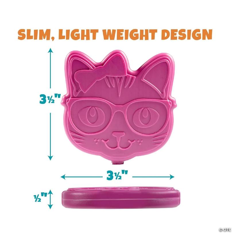 Reusable Hard Ice Pack for Lunch Box, Bento or Bag (3 Pack Ice Kitty) - Keep Cool Freezer Cold Packs, Lasts for Hours - Great for Kids or Adults, Long-Lasting,