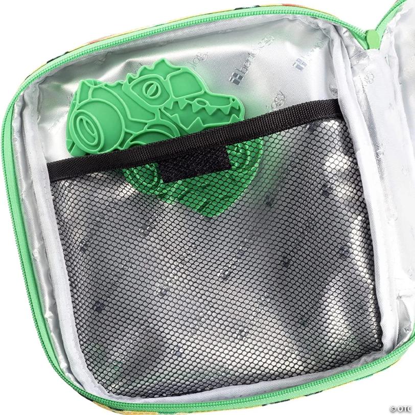 Reusable Hard Ice Pack for Lunch Box, Bento or Bag (3 Pack Monster Truck) - Keep Cool Freezer Cold Packs, Lasts For Hours - Great for Kids or Adults, Long-Lasti
