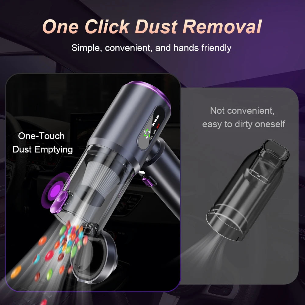 CENRR Powerful Wireless Car Vacuum Cleaner Portable Handheld Vacuum Cleaner Strong Suction Powerful Car Cleaner Cleaning Machine