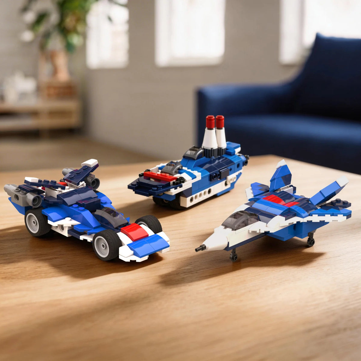 Apitor 12-in-1 STEM Building Blocks Kit Creative Construction Toy App Manual Fighter Jet Robot DIY Activity for Kids Ages 6+