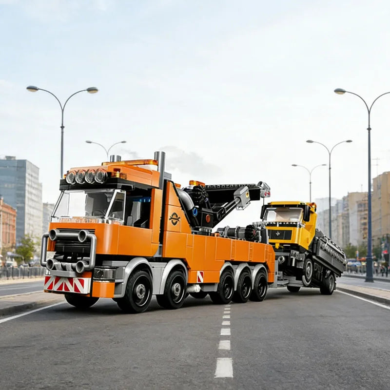 793-piece Creative MOC Heavy Duty Crane Truck Building Blocks, Exquisite Display Model, Large Assembly Toy for Adult Birthday