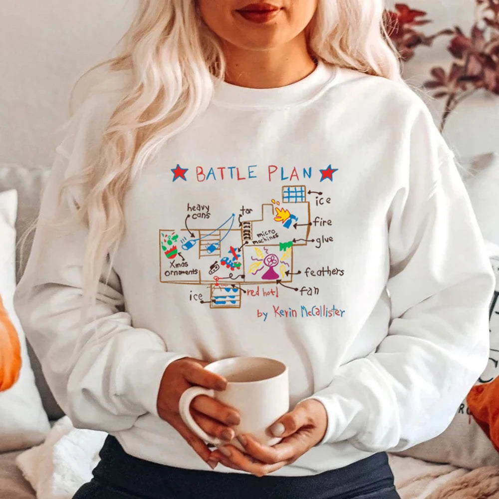 2026 Home Alone Battle Plan Sweatshirt Funny Christmas Shirt Holiday Sweater McCallister Pullover Unisex long sleeve Sweatshirts
