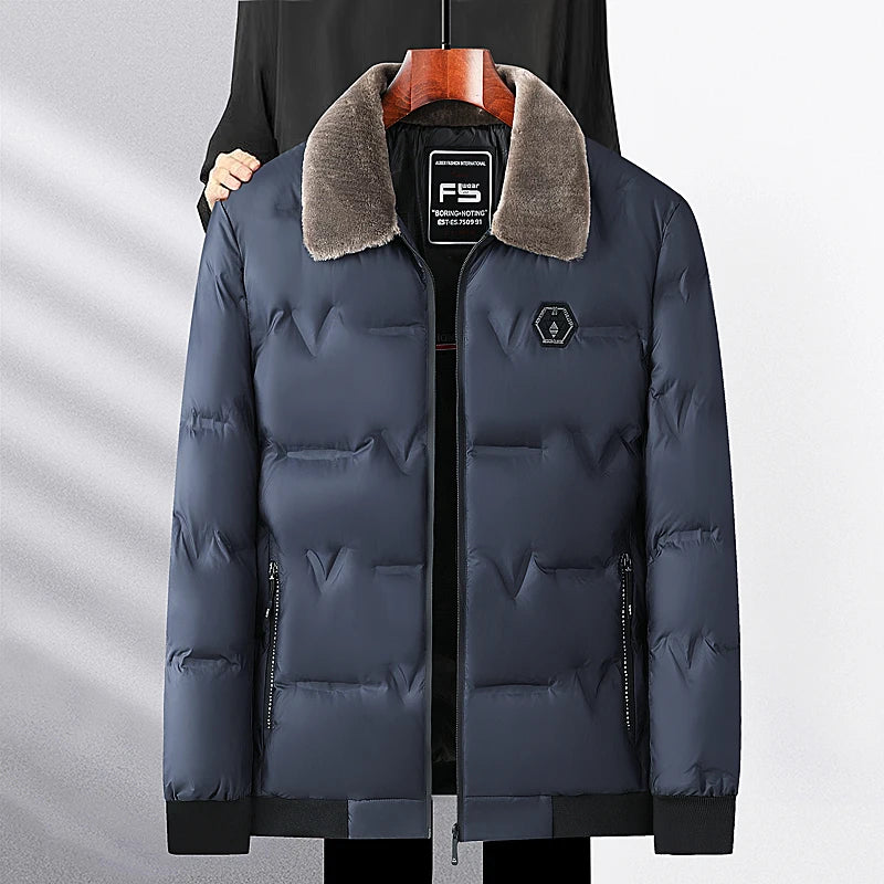Cotton Collar Men's Winter Thick Warm Middle-aged and Elderly Cotton Jacket 2026 New Cotton Jacket High-end Men's Winter Jacket