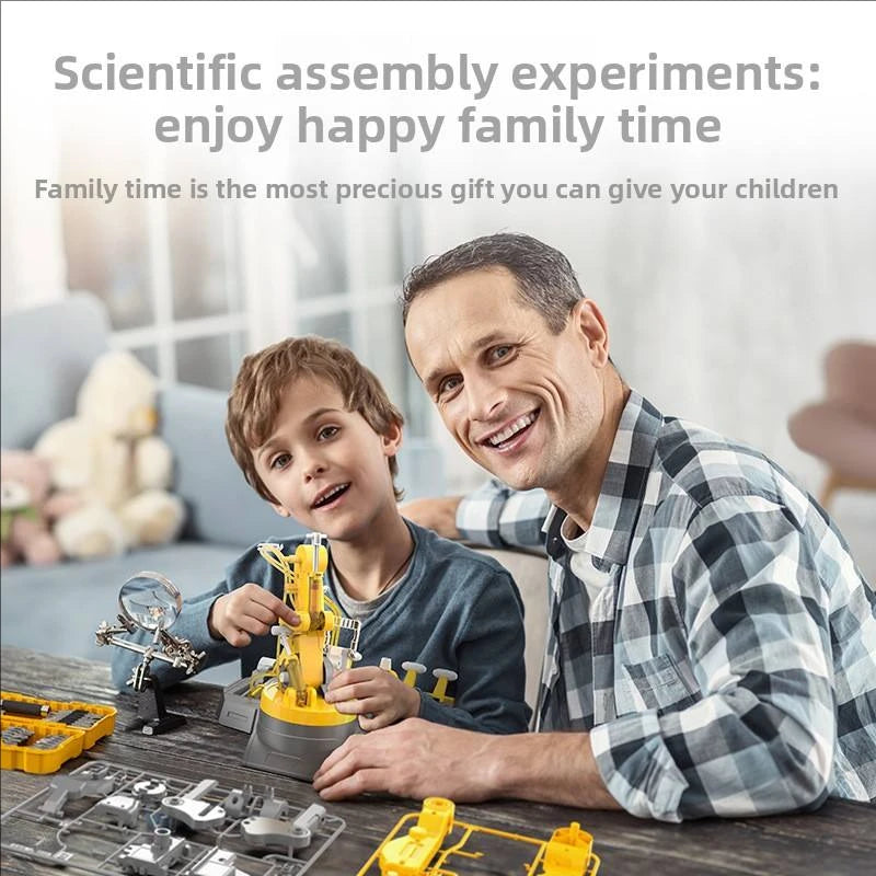 Hydraulic Robotic Arm STEM Kit DIY Assembly Engineering Toy for Kids Child Educational Science Experiment Gifts Puzzle Toy Set
