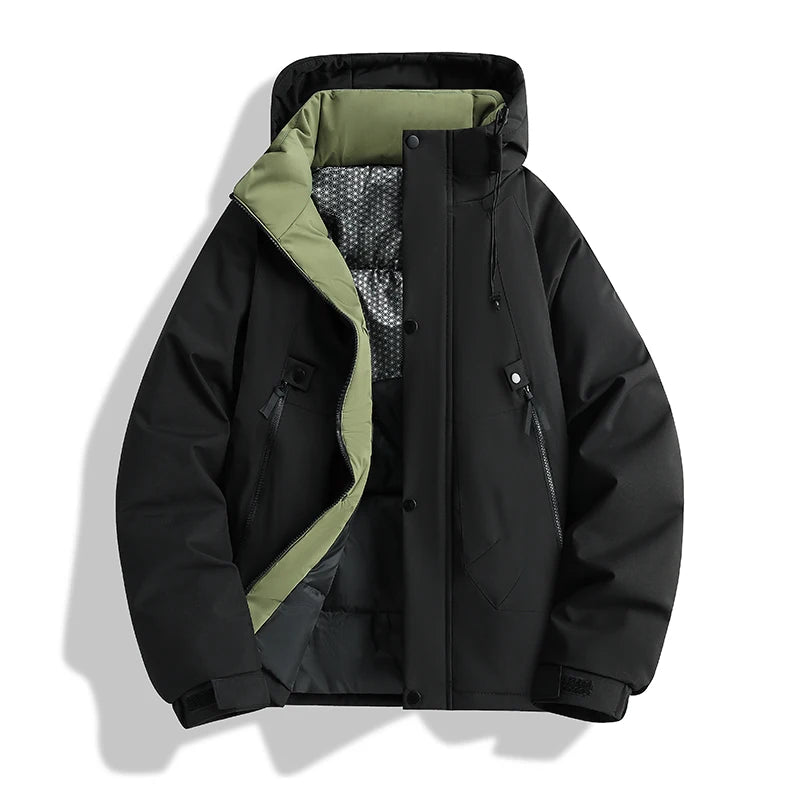 Winter Windproof Warm Puffer Jacket Men's Waterproof Outdoor Couple Thick Coat Casual Graphene Hooded Multi-Pocket Parkas