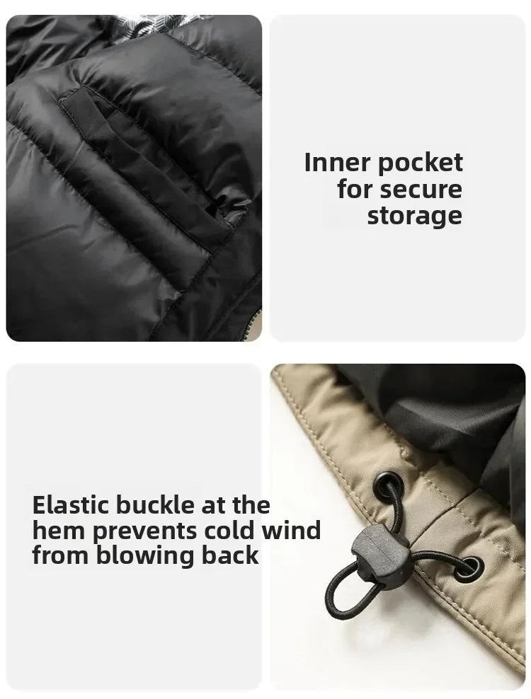Men Outdoor Windproof Winter Graphene Lined Parkas Thickened Waterproof Warm Cold Resistant Mountaineering Coat Men Hiking Coat