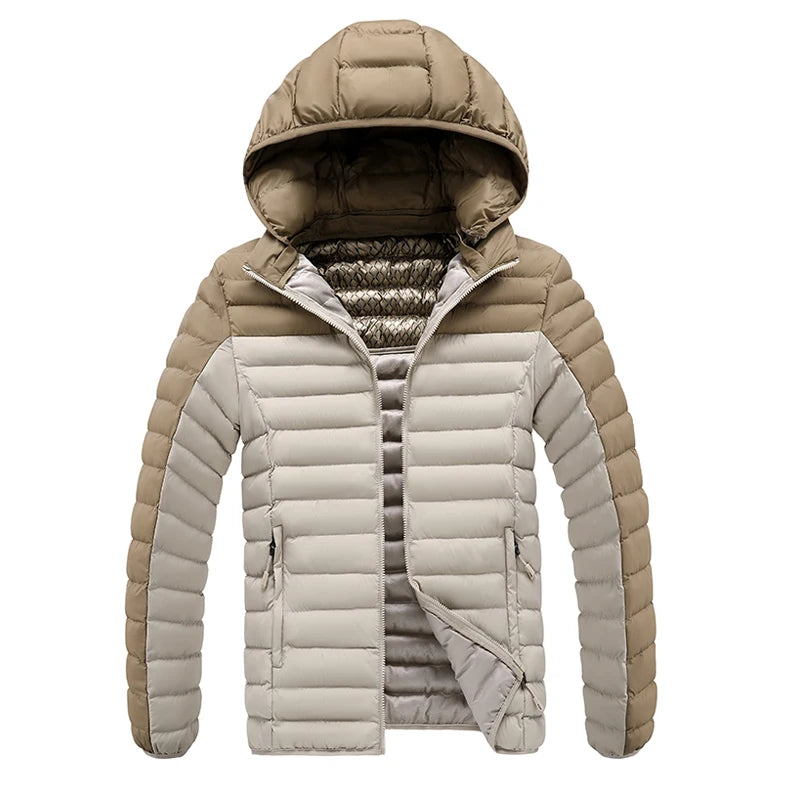 2025 Hot Fashion Long Down Men Hooded Winter Coat Men Thick Warm Mens Winter Jacket Windproof Wool Liner Parka