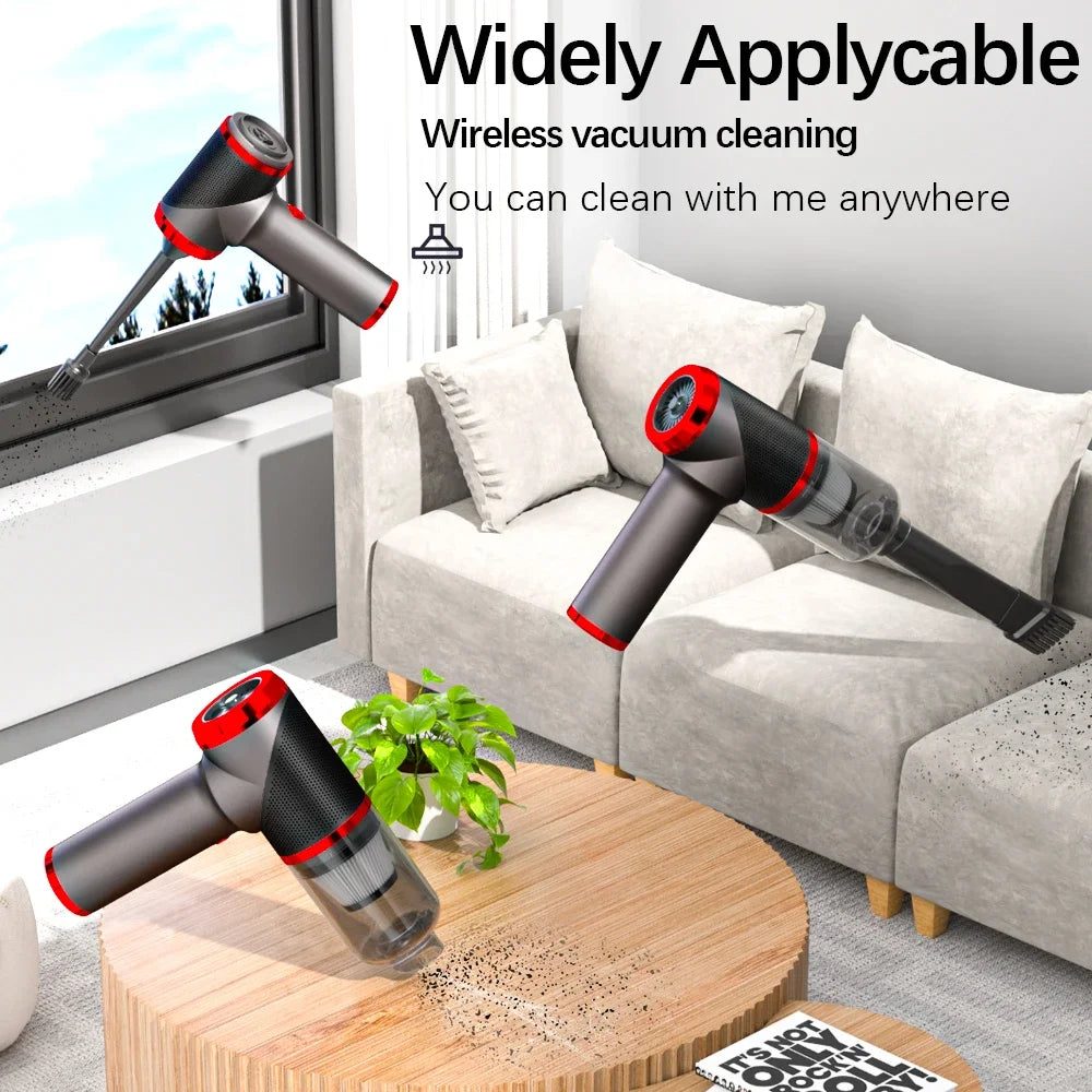 SZUK Car Vacuum Cleaner Strong Suction Wireless Mini Cleaning Machine Powerful Portable Handheld Cleaner for Car and Home