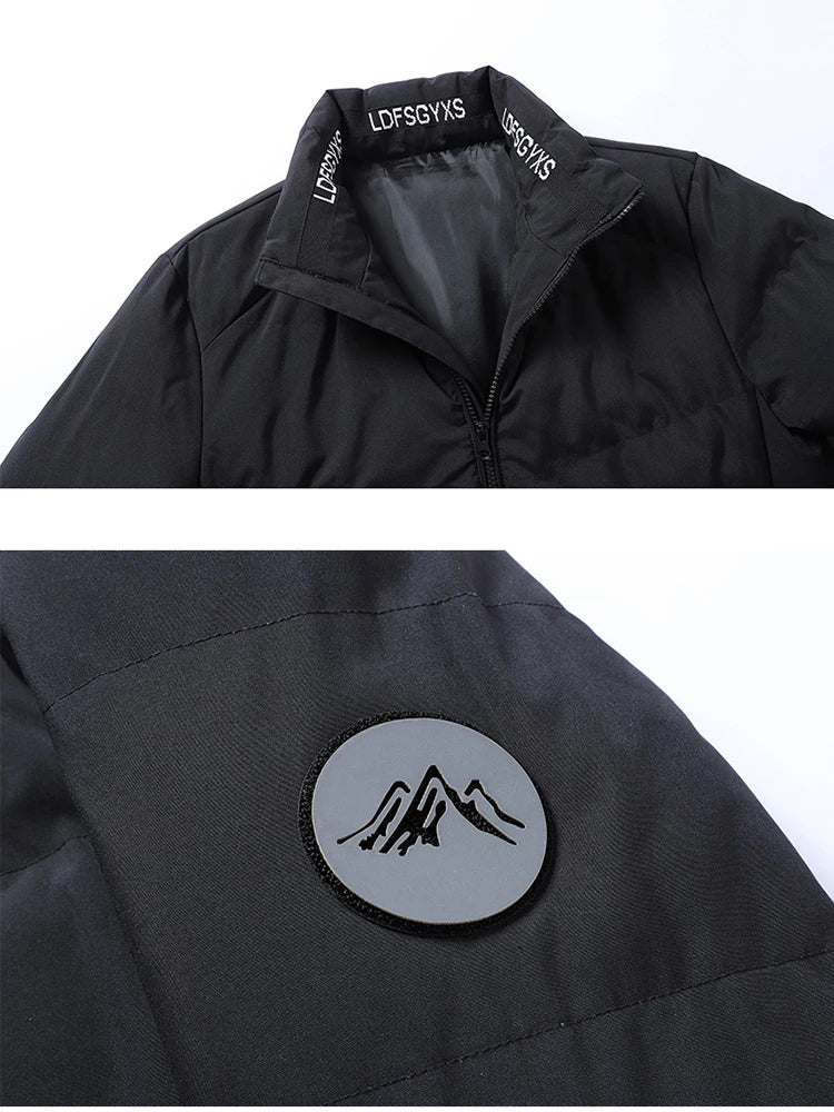 Parka Men Thick Warm Winter Jacket New Windproof Thick Outdoors Puffer Jacket Winter Fashion Casual Coats Solid Quilted Jacket