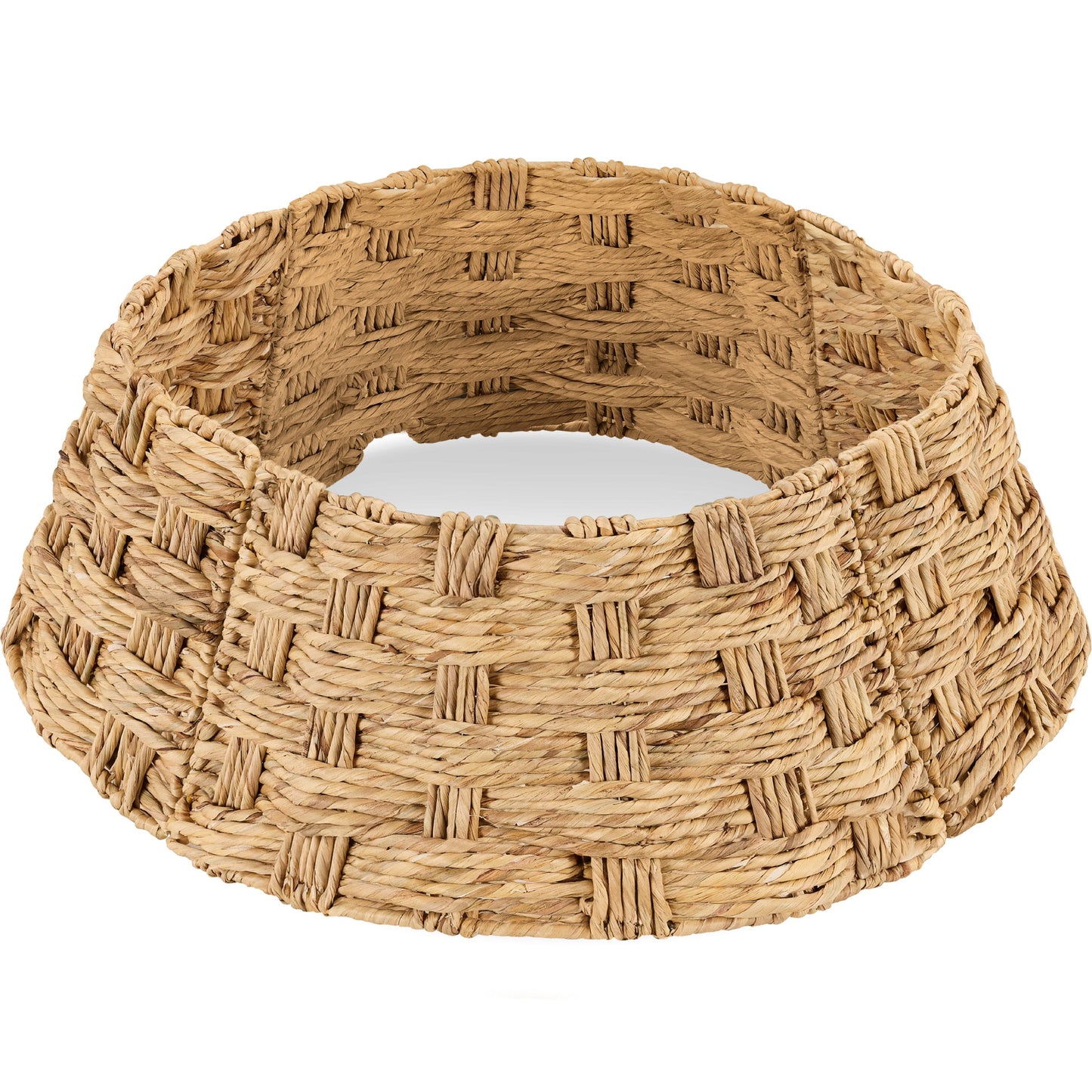 36-Inch Woven Water Hyacinth Christmas Tree Collar