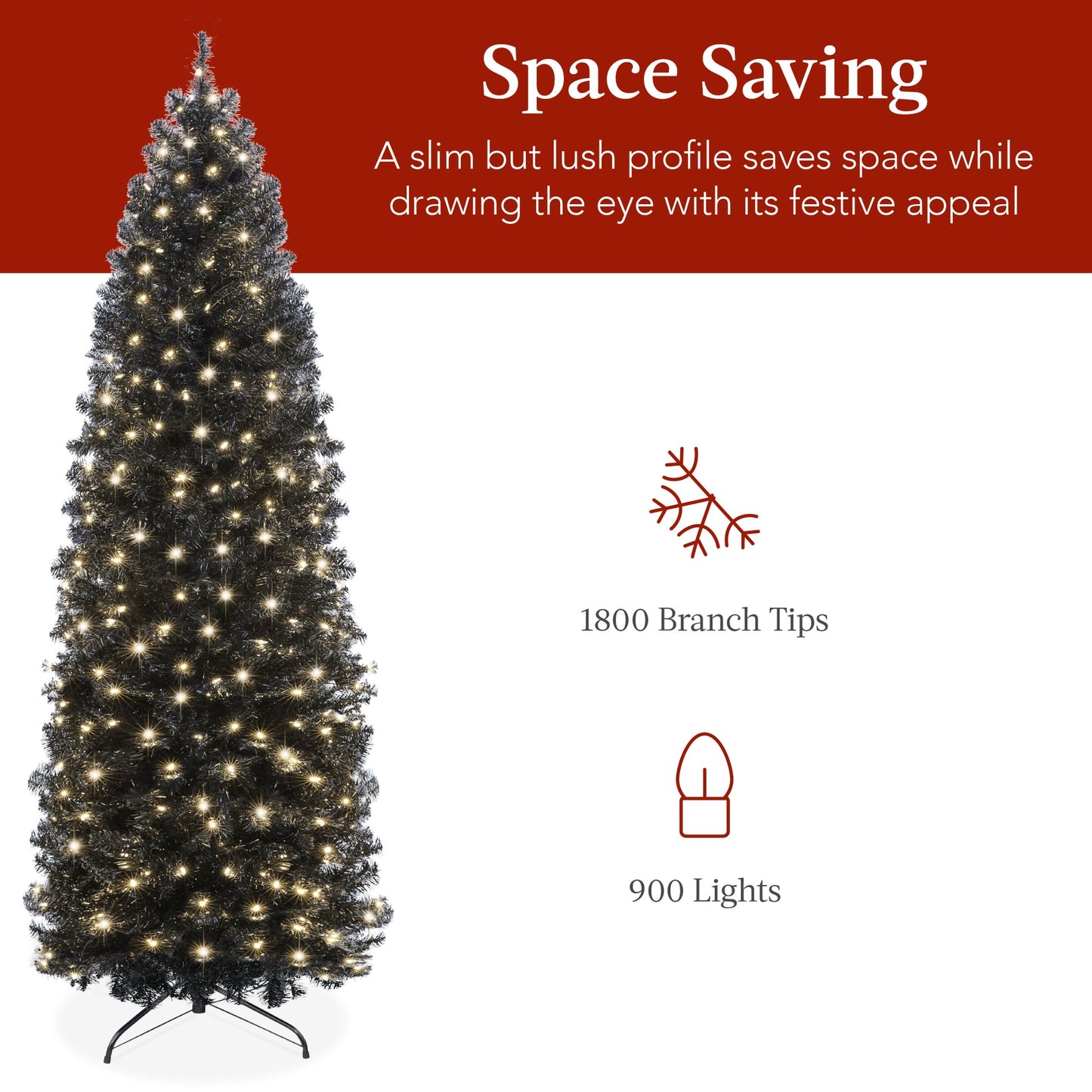 Pre Lit Sparse Christmas Tree with 2 in 1 LED Lights Cordless Connection