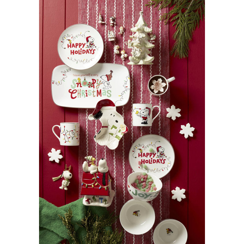 SNOOPYS CHRISTMAS Snoopy Christmas Accent Plates, Set Of 4