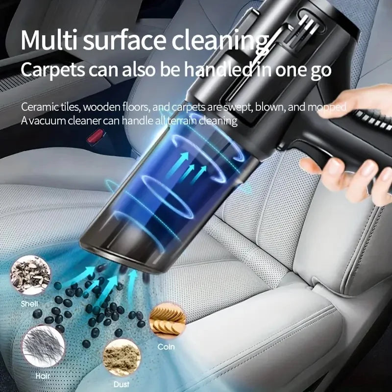 1 Wired Handheld Vacuum Cleaner, 12V Cigarette Lighter Power Supply, 100W High-Power Portable Car Mini Vacuum Cleaner