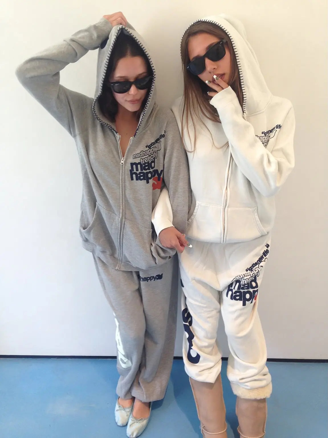 American Vintage Men Raglan Sleeve Hoodie Contrast Stitched Hood Edge Letter Print Oversized Casual Couple Pullover Sweatshirt