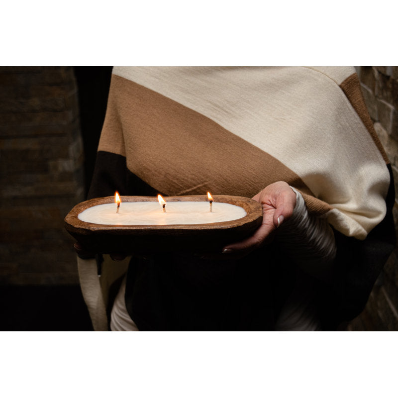 Woodland Chateau Scented Designer Candle with Wood Holder