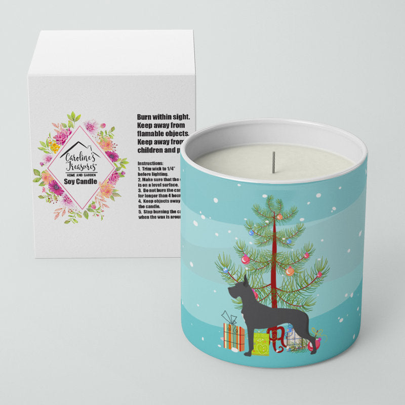 Pine/Christmas Tree Scented Jar Candle with Ceramic Holder
