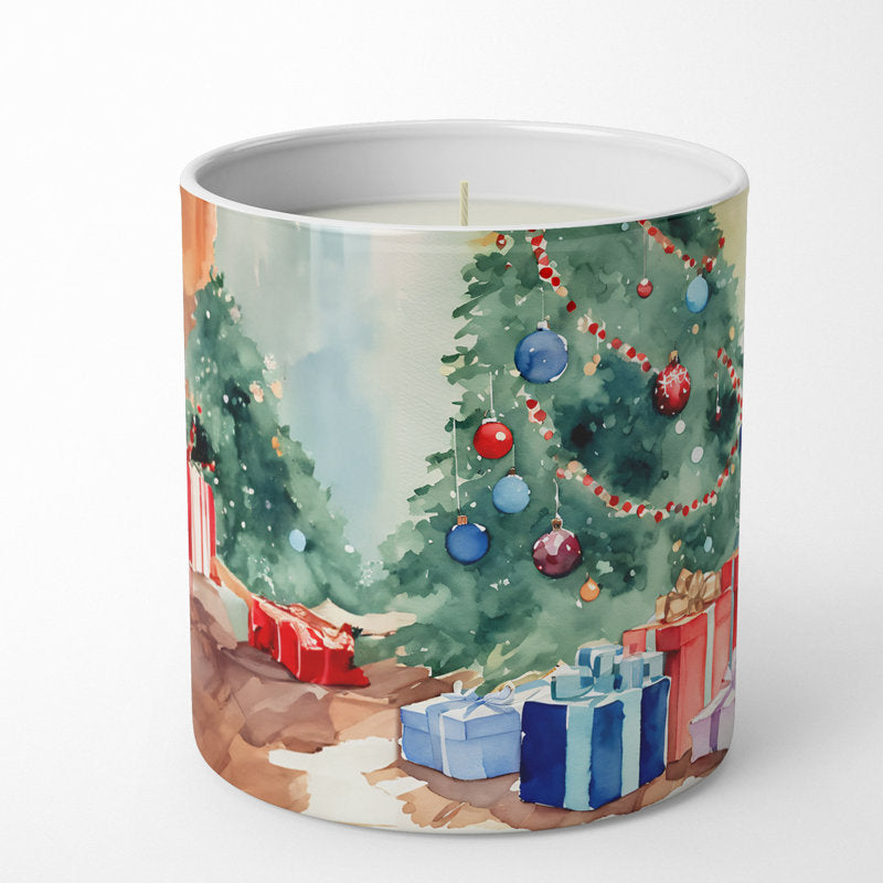 Christmas Tree Scented Tumbler Candle with Ceramic Holder