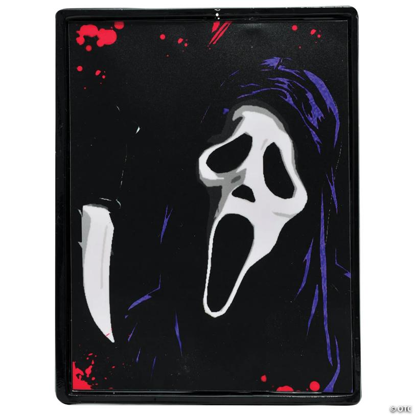 Scream™ Ghost Face Neon Light-Up Sign Halloween Decoration