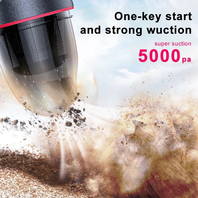 Car Vacuum Cleaner 5000Pa Wireless Vacuum Cleaner For Car Home Cleaning Mini Handheld Car Vacuum Cleaner One-Button Dust Dump