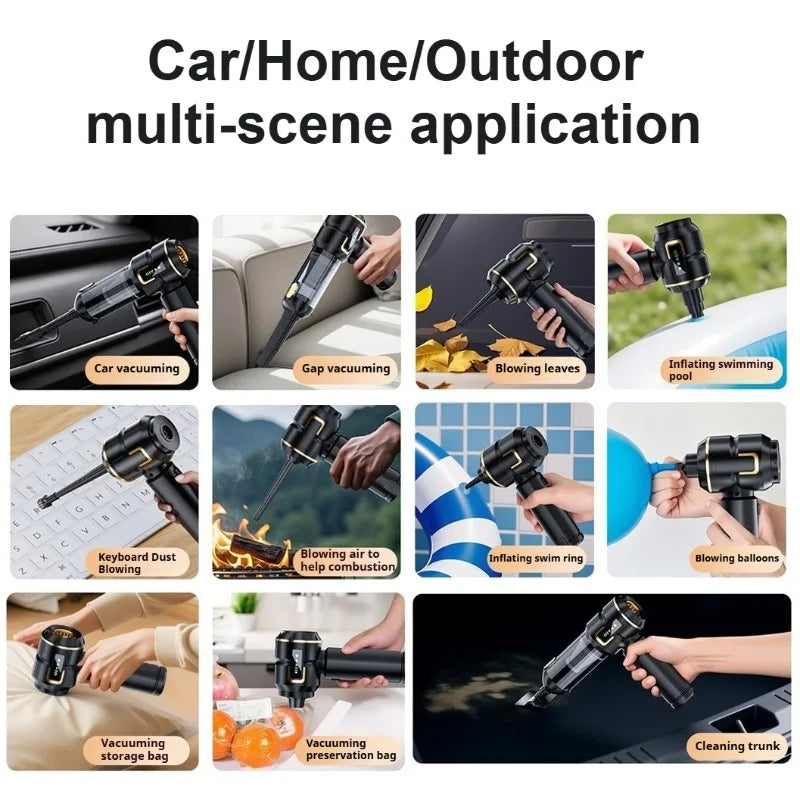 Cordless Portable Mini Car Vacuum Cleaner 998000PA Strong Suction Wireless Handheld Auto Cleaning Tool