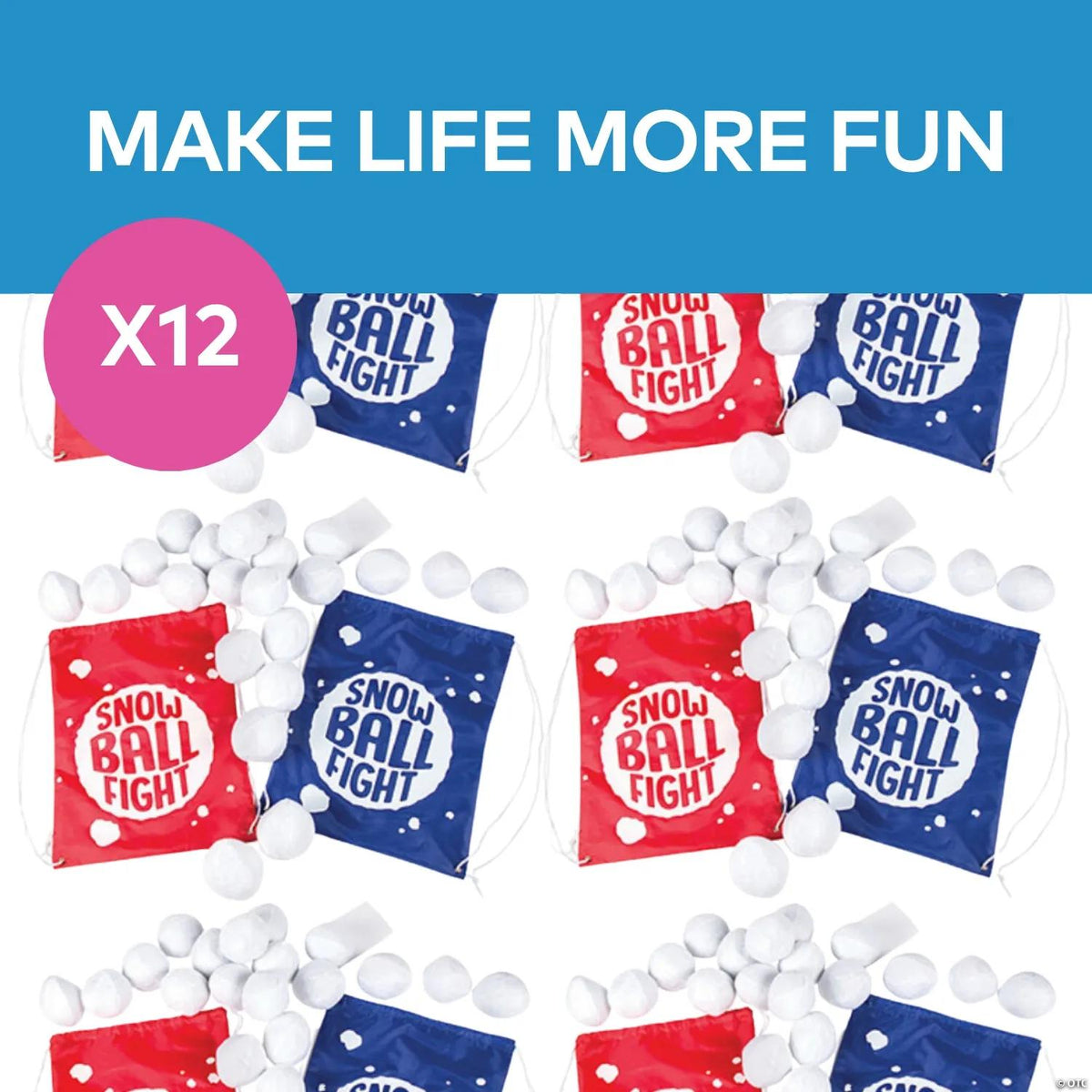 Snowball Fight Game with Storage Bags for 12 - 156 Pc.