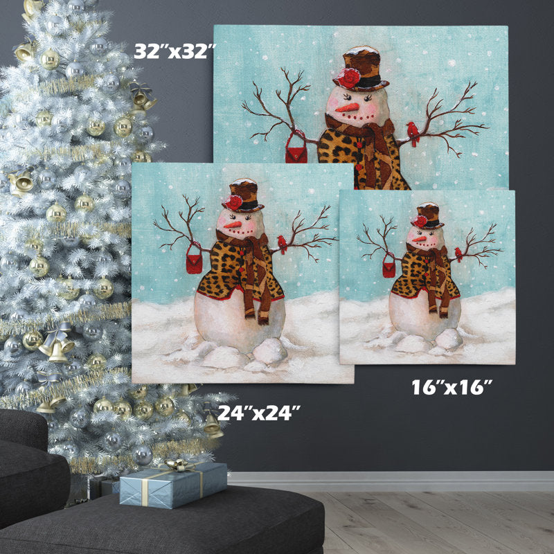 Snowman II by Eugene Tava - Wrapped Canvas Graphic Art