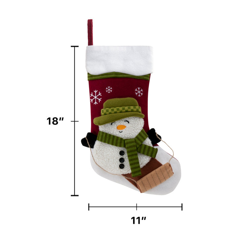 Snowman Snowcap with Custom Name Stocking