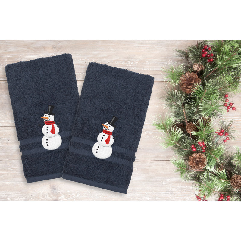 Snowman Turkish Cotton Hand Towel