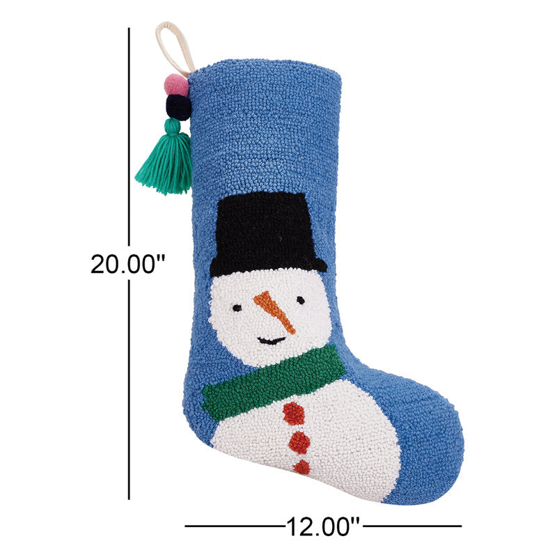 Snowman Wool Hook Stocking