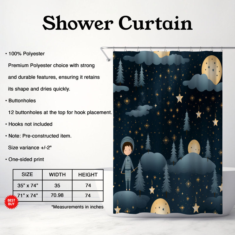 Starry Eve - Premium Shower Curtain