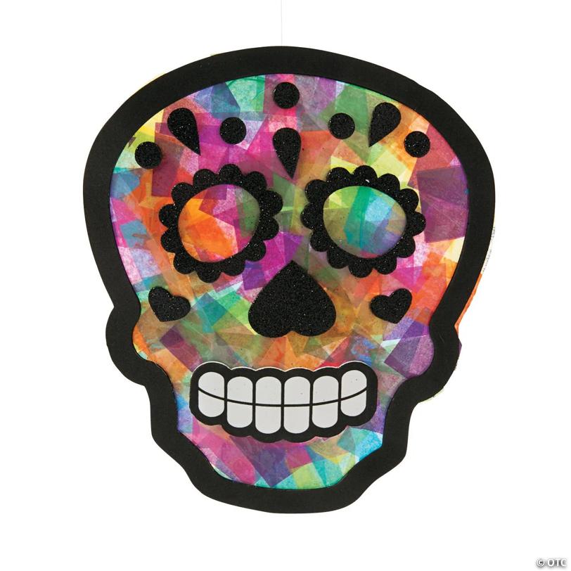 Sugar Skull Tissue Paper Sign Craft Kit- Makes 12