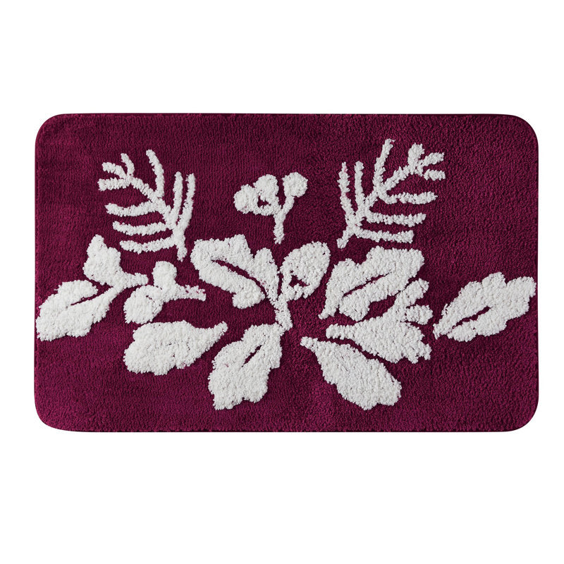 The Holiday Aisle® Home Karis Maroon Tufted Holiday Bath Rug, 20"