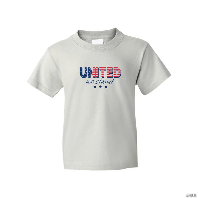 United We Stand Youth White Cotton/Polyester T-Shirt