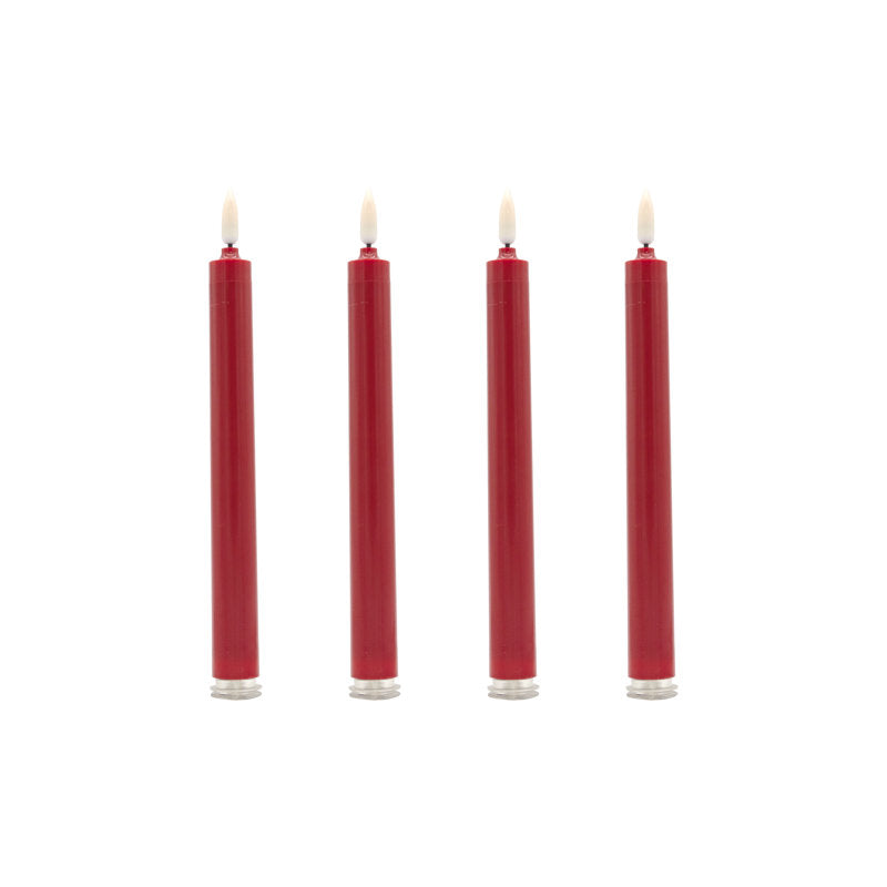 Unscented Flameless Taper Candle - 4 Count