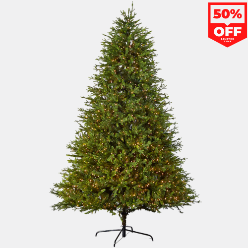 9' Southern Fir Tree with 2400 3mm Lights Bright Pre-Lit Christmas Tree for Elegant Holiday Décor