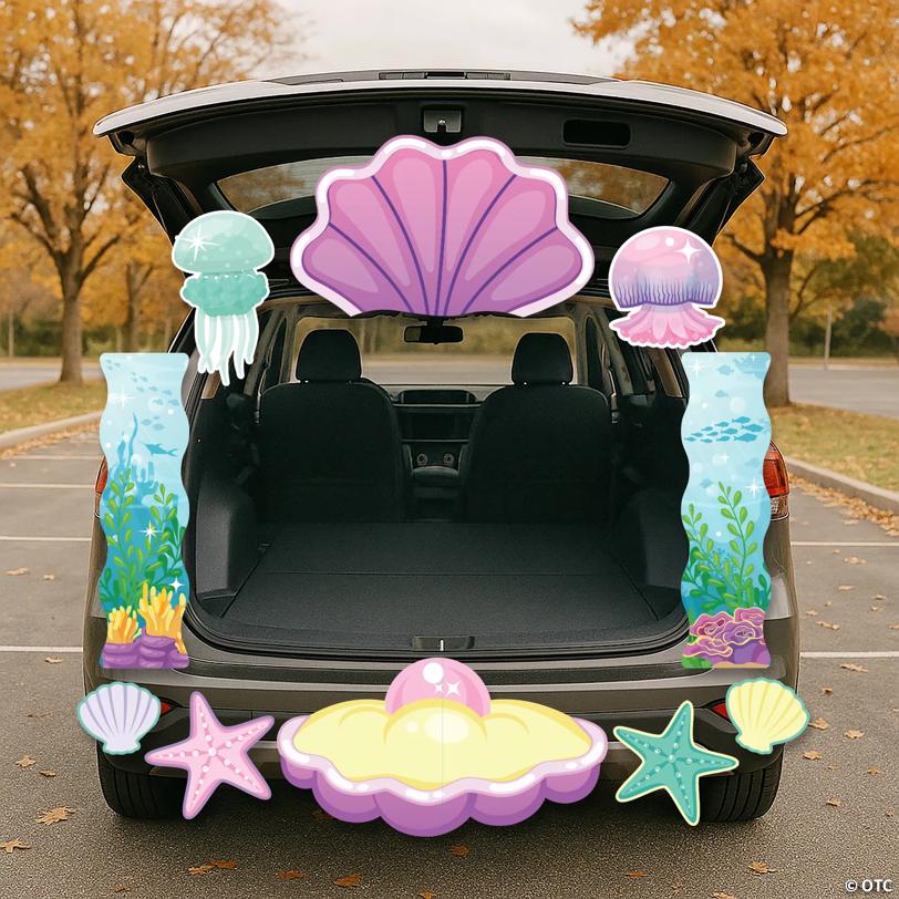 Value Under the Sea Mermaid Trunk-or-Treat Cardstock Decorating Kit – 10 Pc.