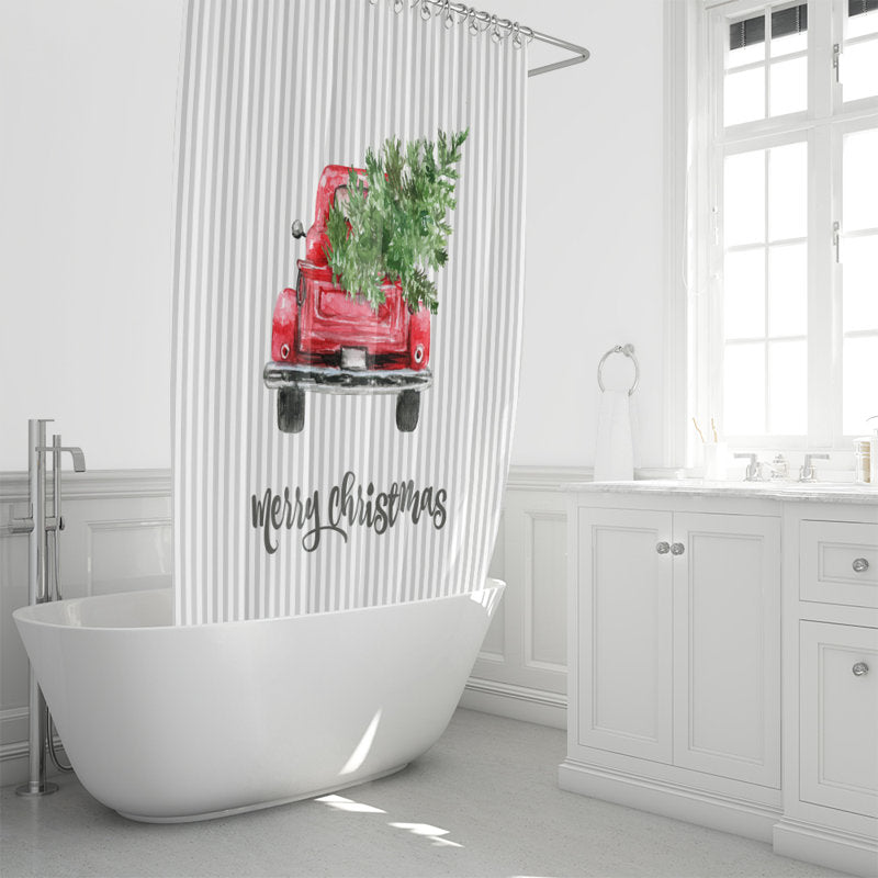 Warwick Striped Shower Curtain