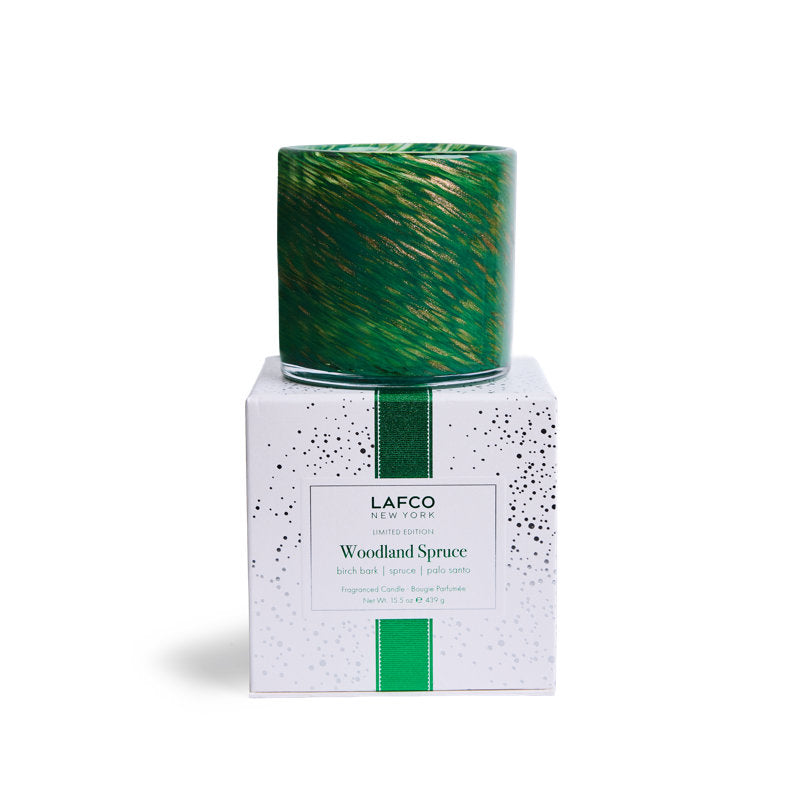 Pine / Christmas Tree Scented Jar Candle with Ceramic Holder