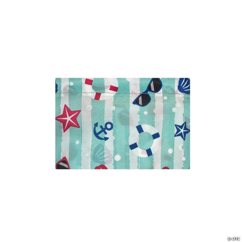 Wrapables Large Nylon Reusable Shopping Bag, Ocean Fun