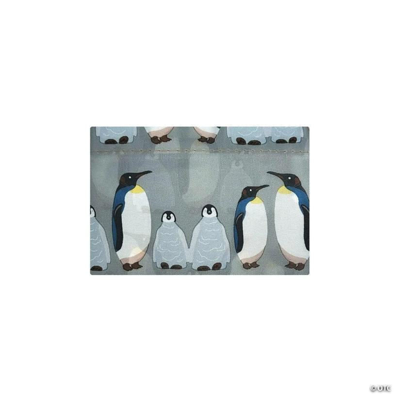 Wrapables Large Nylon Reusable Shopping Bag, Penguins