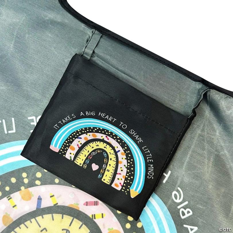 Wrapables Large & Small Monogram Nylon Reusable Bags, Set 2, Teacher Appreciation