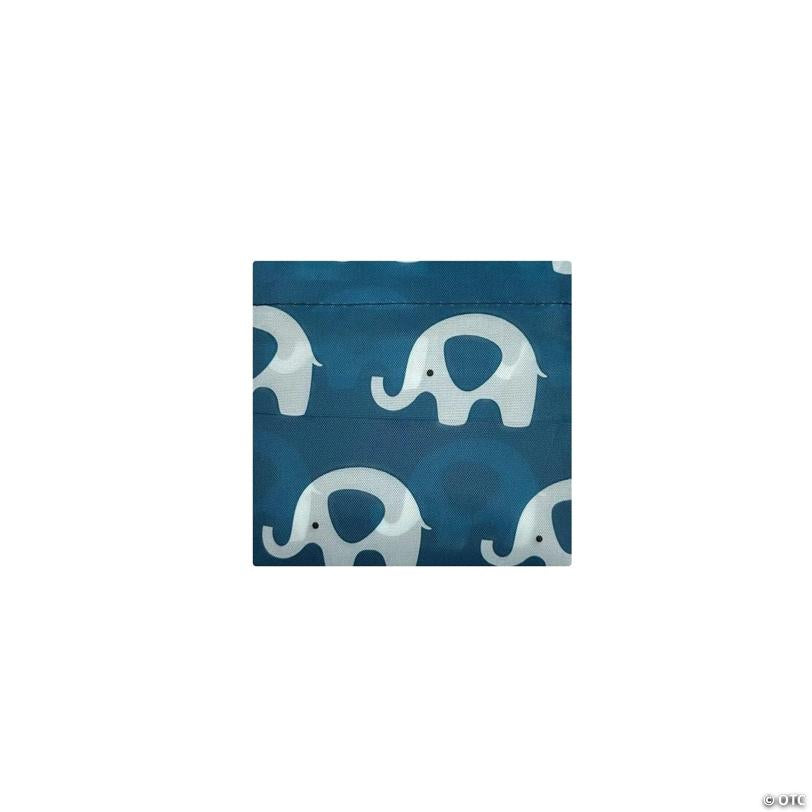 Wrapables Medium Nylon Reusable Shopping Bags (Set of 2), Happy Elephants