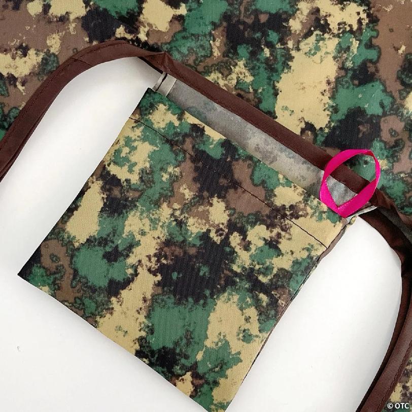 Wrapables Small JoliBag Nylon Reusable Grocery Bag, 2 Pack, Camouflage Green